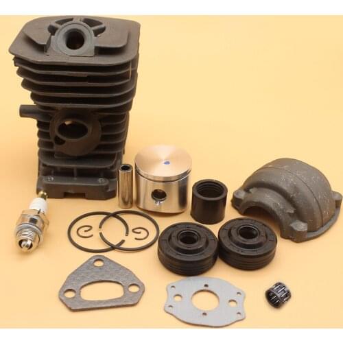 38MM Cylinder Piston Engine Pan Oil Seal Gaskets Kit For HUSQVARNA 136 137 141 142 CHAINSAW NIKASIL PLATED