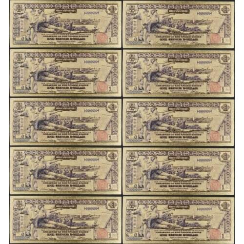 1896 Year Colorful USA Banknotes 1 Dollar Bills Bank Note In 24K Gold Plated Fake Currency Money for Gifts Free Shipping