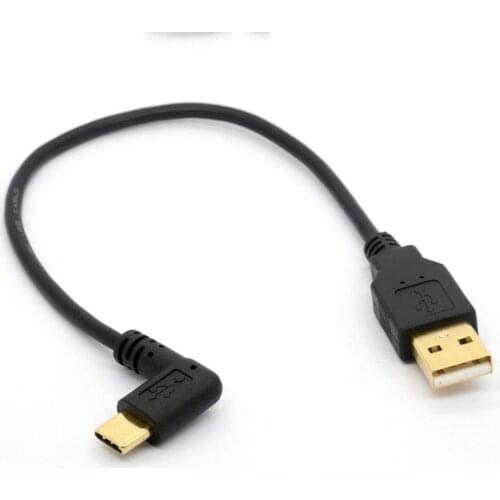 LBSC Gold Plated USB Type C Cable, Right Angle USB C Male to USB A Male Extension Cord Converter