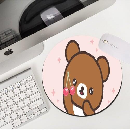 MRGLZY Drop Shipping Kawaii Bear Small Mouse Pad Genshin Impact Pink MousePads DeskMat Rug Non-slip Rubber PC Gaming Accessories