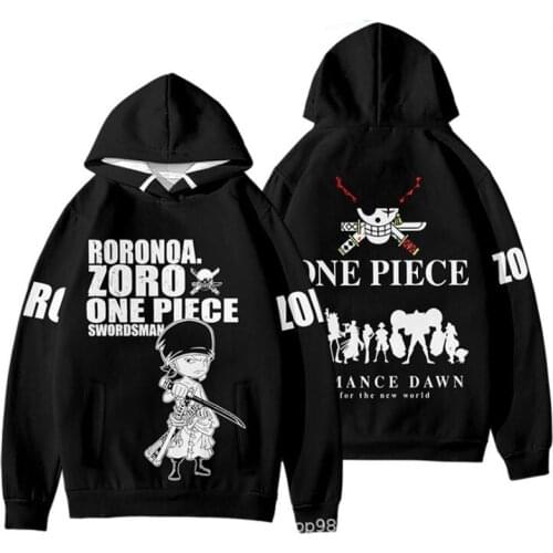 Anime Hoodies ONE PIECE Roronoa Zoro 3D Printed Hooded Sweatshirts Men Japanese Streetwear Hip Hop Pullover Sweat Homme K-POP