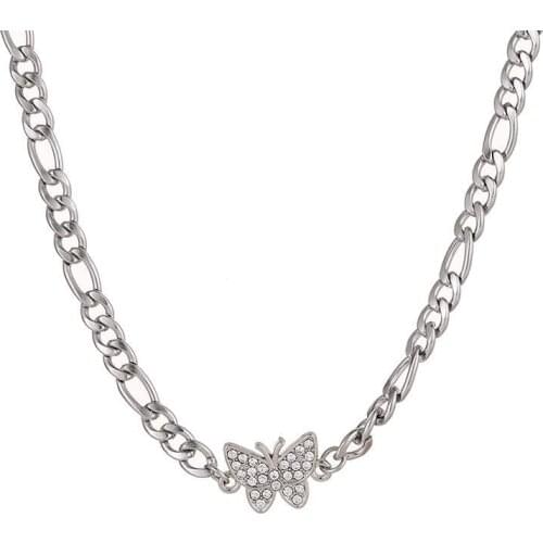 New short necklaces Butterfly Pendant Necklace necklaces women claim collar Bohemian beach jewelry gift collier cheap