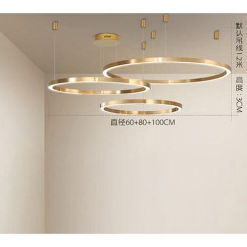 Postmodern Luxury pendant lights Brief 2019 New Nordic Style Art hanglamp Creative ring Living Room lustre pendant lamp lighting