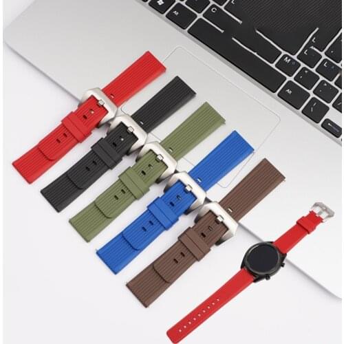 Nature Rubber Strap Fit For Rolex Submariner 20mm 22mm 24mm Watch Bracelet for Samsung S3 Huawei GT Watch Waterproof Watchband