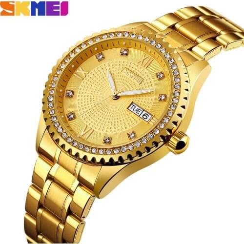 SKMEI Fashion Automatic Mechanical Watch Mens Watches Top Brand Luxury Business Gold Watch Men Clock Reloj Mecanico de Hombres