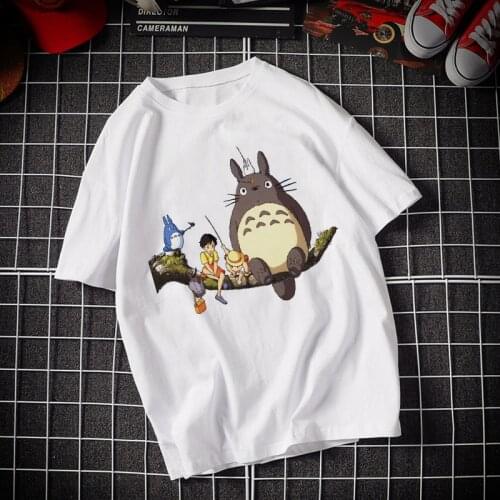 Neighbor Totoro spirit leaves T-shirt studio Ghibli Viper Japanese cartoon anime women T-shirt short sleeve Miyazaki clothing
