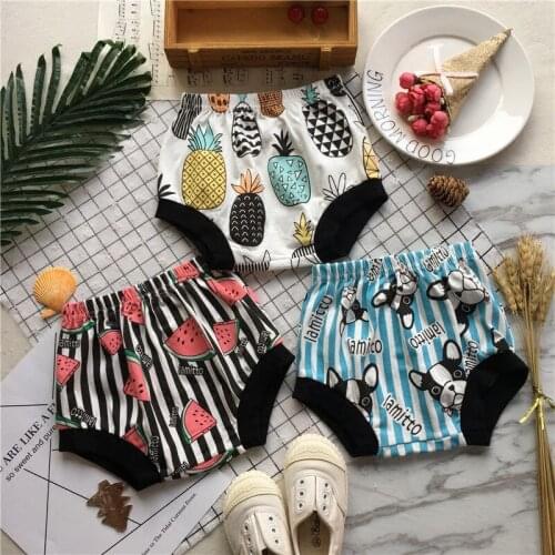 Tonytaobaby Summer New Baby Boys and Girls Candy Pineapple Puppy Watermelon Cotton Underpants