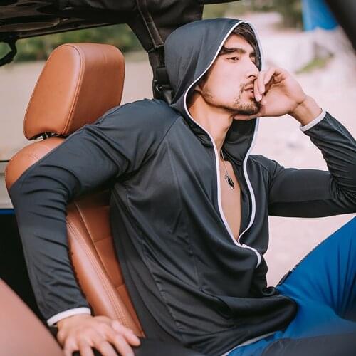 OhSunny Fishing Shirt Clothes Outdoor Sports Anti-UV Hoodie Sun Protection Clothing Full Face Cover Breathable Cooling Coats