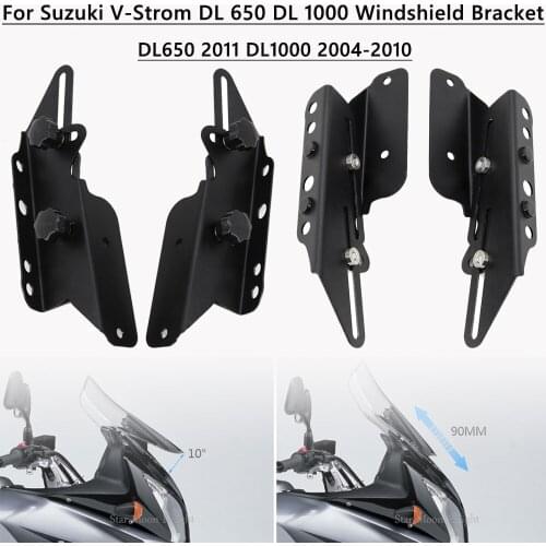 Windscreen Screen Bracket Holder kits For Suzuki Vstrom DL1000 V-strom DL650 DL 650 1000 NEW Motorcycle CNC Windshield Adjusters