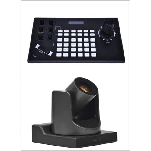 Conference room camera system 20xoptical zoom NDI conference webcam + PTZ Camera joystick Keyboard Controller for broadcasting