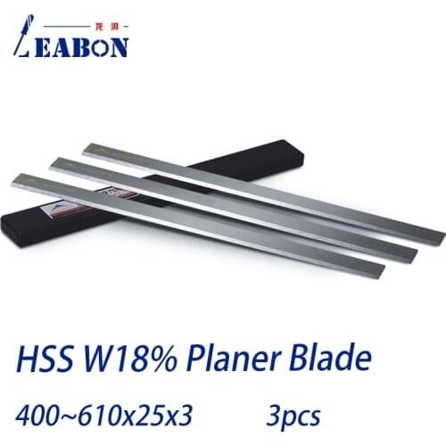 W18 High Speed Steel Planer Knife Blades for Planer Tool Wood Line Machine 400mm 410mm x 25mm x 3mm