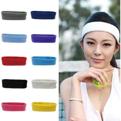 Women/Men Cotton Sweat Sweatband Headband Yoga Gym Stretch Head Band For Sport Belts Elasticity Sweat Bands Sports Safety