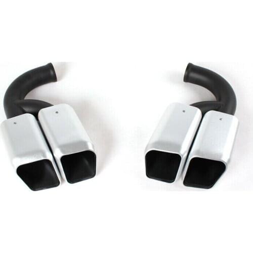 1 Pair Muffler Tip Exhaust Pipe Stainless Steel For Porsche Cayenne 2011-2014 Change TURBO Four-outlet Square Nozzles Muffler