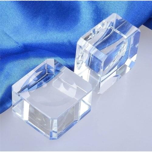 1Pcs Glass Square Dimple Crystal Ball Display Base Table Holder Stand Home Decor Ornaments Sphere Paperweight Decorative Balls