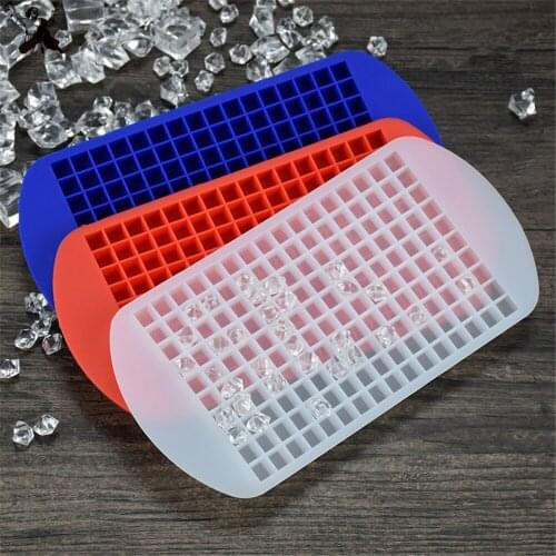 160 Grids Ice Mold Silicone Ice Cube Tray Mould Shape Ball Small Ice Cube Mold Square Shape Silicone Ice Cubes Maker Barware