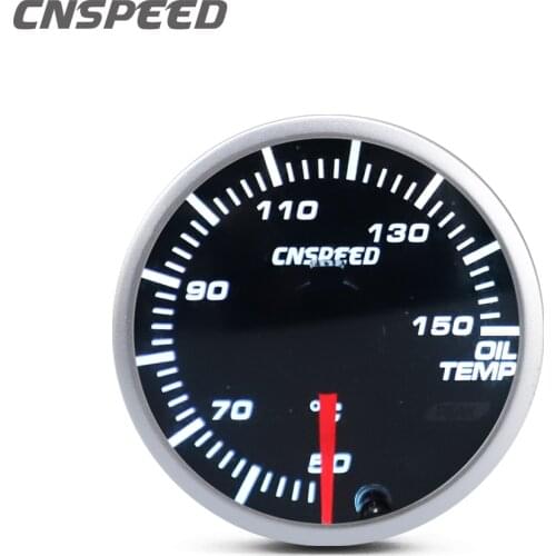 2" 52mm 12v Universal 10 Color LED Racing 50~150 Celsius Oil Temperature Gauge Car Auto Oil Temp Meter Red Pointer With Sensor