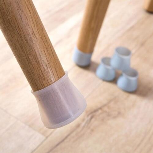 4Pcs Silicone Cap Cover Floor Protector Furniture Table Chair Leg Floor Feet