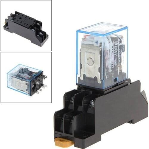 8 Pin PYF08A 220/240 V AC Bobina Power Relay DPDT MY2NJ With Base N29