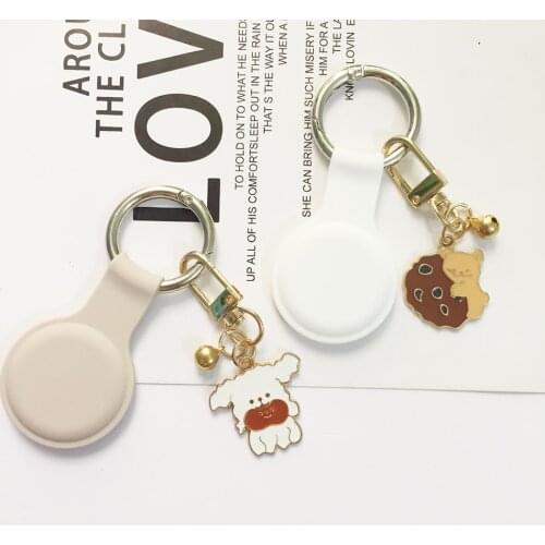 For AirTag Case Luxury Cute Korea cartoon Key Chain Silicone Case for Air Tags Locator Tracker Anti-lost Protective Cover