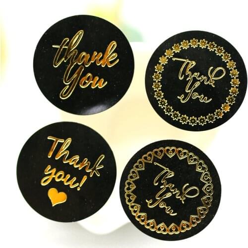 Black Golden thank you labels sticker,Gift Paper Labels Stickers,Decoration Labels Seal Stickers,envelope seals 120pcs/lot