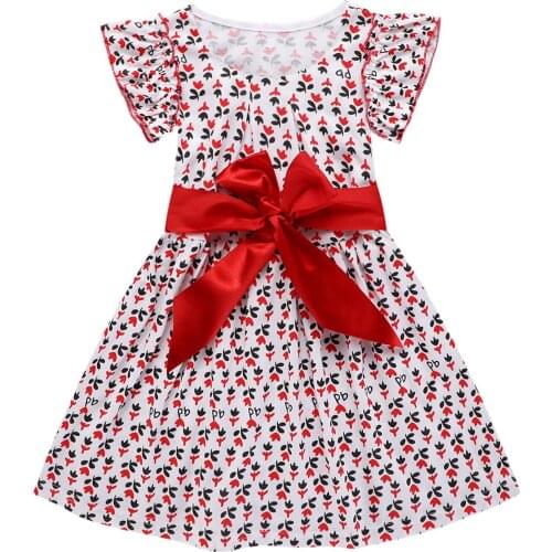 Children Girl Dress Summer Child Girls Clothing Cotton Sleeveless Flower Kids Girls Cartoon Fashion Dresses Baby Clothes 1-8 Y