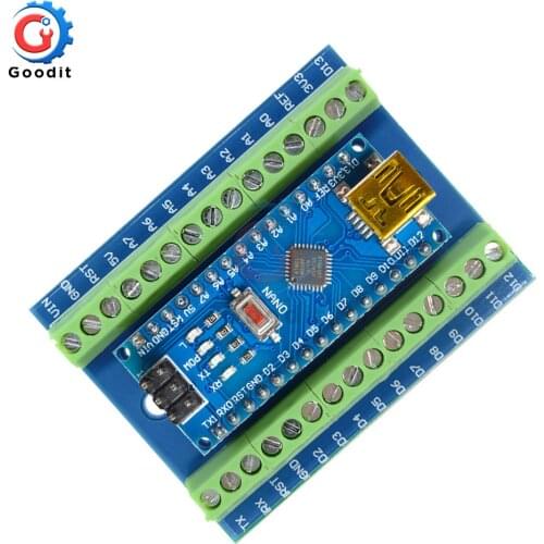 CH340 CH340G Nano V3.0 3.0 Controller Driver ATMEGA328 ATMEGA328P Terminal Expansion Board Nano IO Shield for Arduino AVR