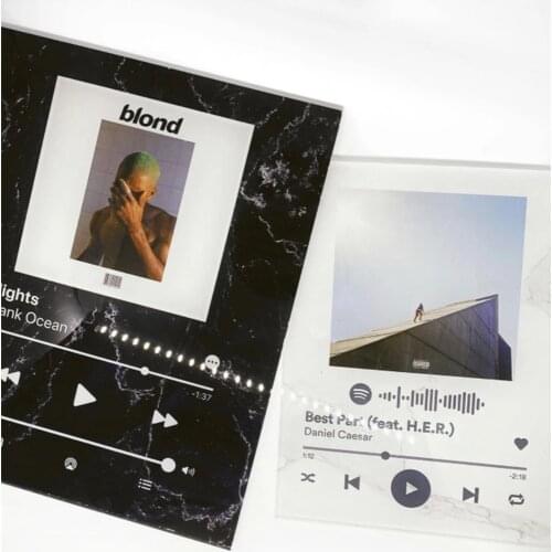 DUOYING Customized Acrylic Album Cover Music Personlized Spotify Song Poster Scan + Play Printing Keychain For Best Friend Gift