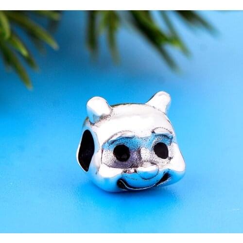 FC Jewelry Fit Original Charm Bracelet Real 925 Sterling Silver Cute Cartoon Smile Bear Bead For Making Women Berloque 2021 New