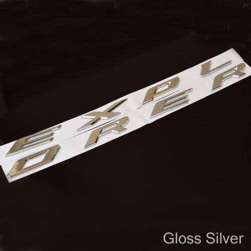 Chrome Silver car 3D EXPLORER Fixed Letters Hood Emblem Logo Badge For 2011 2012 2013 2014 2015 2016 Ford Explorer Sport