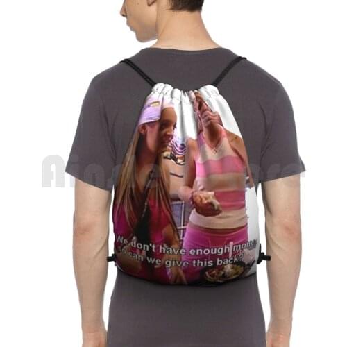 And Backpack Drawstring Bags Gym Bag Waterproof Money Pink Fast Food Vsco Funny Meme Paris