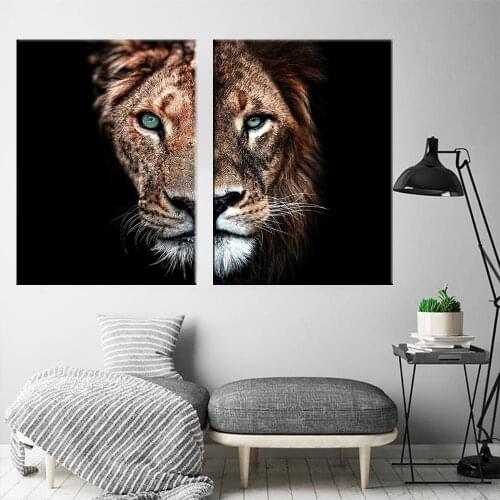 Canvas Painting Animals Black Panther Leopard Wall Art Canvas Painting Nordic Posters Prints Wall Pictures For Living Room Decor