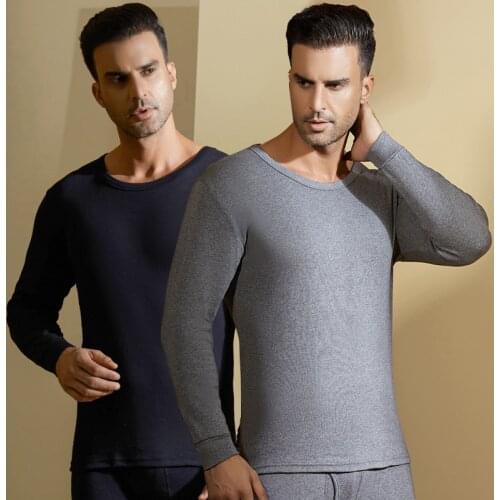 Winter Men Thermal Underwear Set Winter Velvet Thick Warm Tops and Trousers Wool Layered Clothing Male Long Johns Thermal Set
