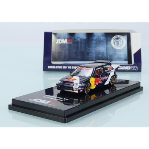 INNO 1:64 Honda Civic Racing EF9 Diecast Collection of Simulation Alloy Car Model Children Toys