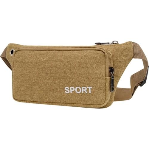 Mens Canvas Waist Bag 2021 New Large Capacity Mobile Phone Zero Wallet Womens Running Small Waist Packs Manufacturer Wholesale