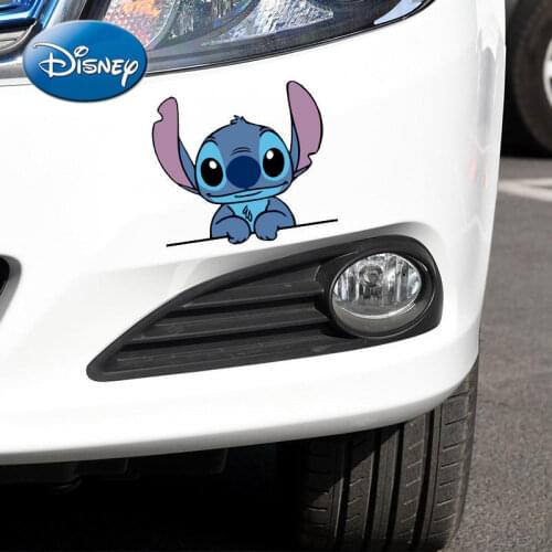Disney Stitch Car Stitching Body Sticker Cartoon Personality Trend Bumper Sticker Anti-scratch Cover Decoration Sticker