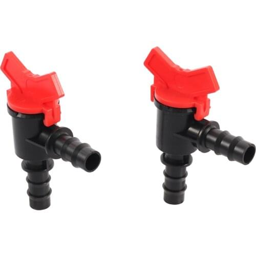 PE Pipe Water Control Valve Greenhouse drip irrigation watering Garden Hose Micro Irrigation Pipe Water Switch Controller 2pcs