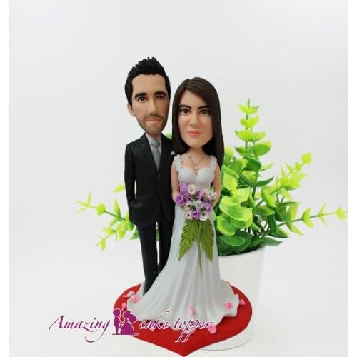 2019 AMAZING CAKE TOPPER Toys Gem-like eyes of the bride and groom And Groom Gifts Ideas Customized Figurine Valentines Day