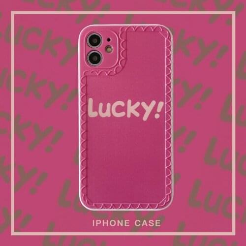 Simple style Lucky Case for iphone 11Pro Max X XS MAX XR 6 7 8 Top-end Mobile Cell Phone Case TPU Cover