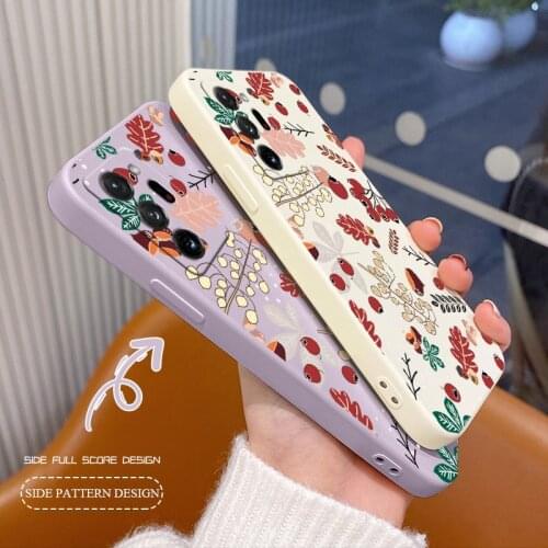 Cherry Chestnut Silicone Case For Samsung Galaxy A72 A52 A42 A32 A22 A21S A02S A12 A02 A71 A51 A41 A31 Soft Phone Back Cover