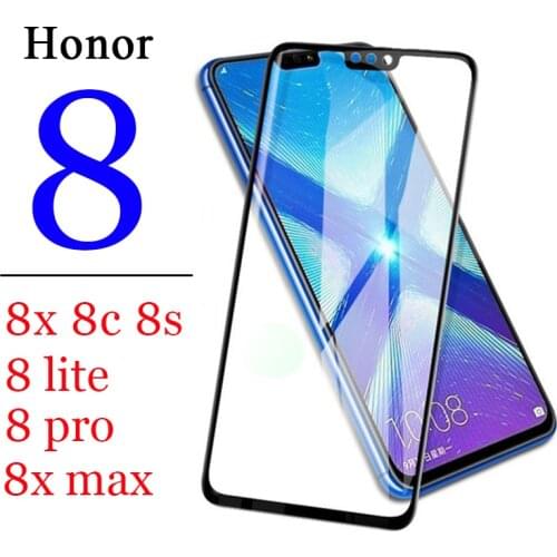 Protective glass on the for huawei honor 8x 8c 8s 8 x c s max pro lite light armor verre display huaway huawie protector s8 x8