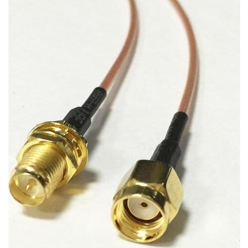 1PC WIFI Antenna Extension Cable Reverse RP SMA Male to RP SMA Female Pigtail Adapter RG178 50cm/100cm