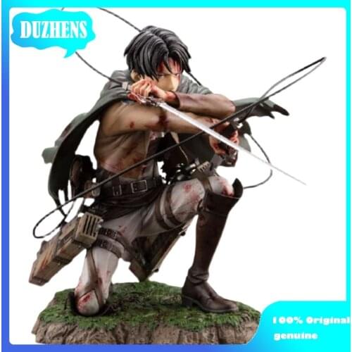 100% Original: Anime Attack On Titan Levi Ackerman Soldier Commander Action Figure Anime Figure Model Toys Collection Doll Gift