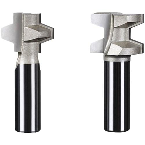 2pcs/set 1/2 SHK Woodworking Tool Tongue Groove Bits GLUE JOINT BIT SET Router Bits
