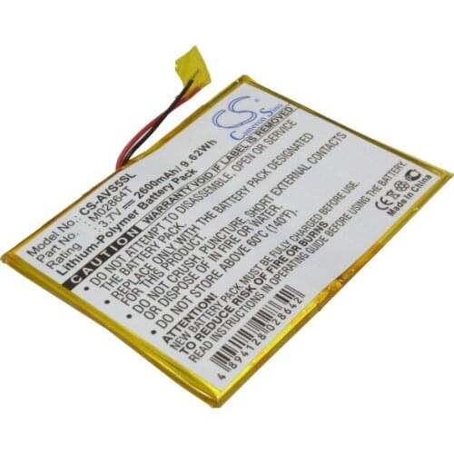 CS 2600mAh battery for Archos 5 60GB M02864T