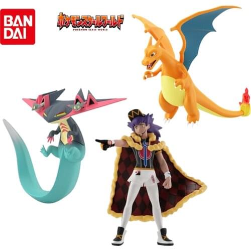 Bandai Genuine Pokemon SCALE WORLD Anime Figures DANDE DORAPULT LIZARDON PVC Action Figure Collections Model Toys Kids Gifts