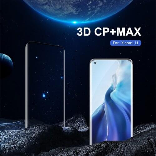 For Xiaomi Mi 11 NILLKIN Curved Full Coverage 3D CP+Max Tempered Glass Screen Protector Anti-explosion