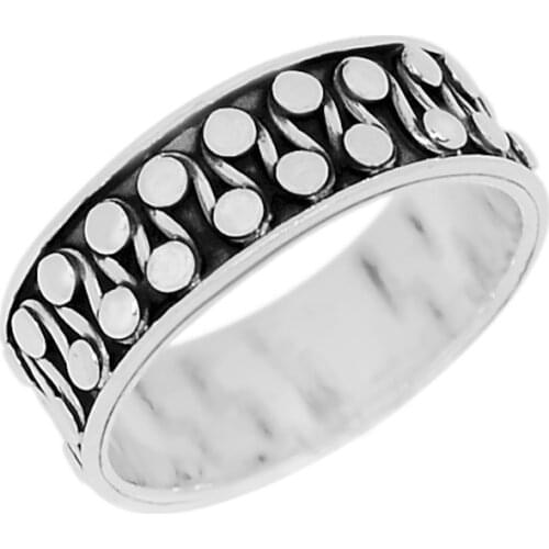 Guarantee Plain 925 Sterling Silver Ring, 4.5 g, SPJ-2030, Size: 7.25