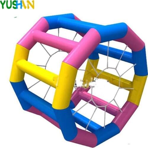 Hot inflatable Water Park Games Rental Commercial colorful Inflatable Water Wheel, Water Inflatable Roller With air pump