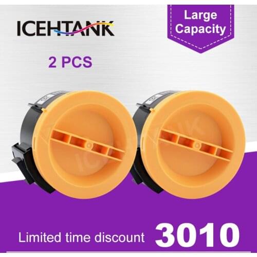 ICEHTANK 2Pcs 3010 3040 Toner Cartridge Compatible for Fuji for XEROX Phaser 3010 WorkCenter 3045 printer 106R02182 or 106R02183