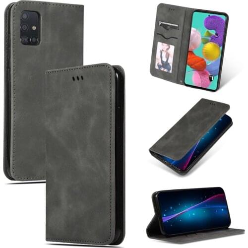 IKOLE For Samsung A91 A81 A71 A01 A21 A31 A41 A51 A10 A20 A70 A50 Luxury Flip Holder Leather Wallet Case for Galaxy Phone Cover